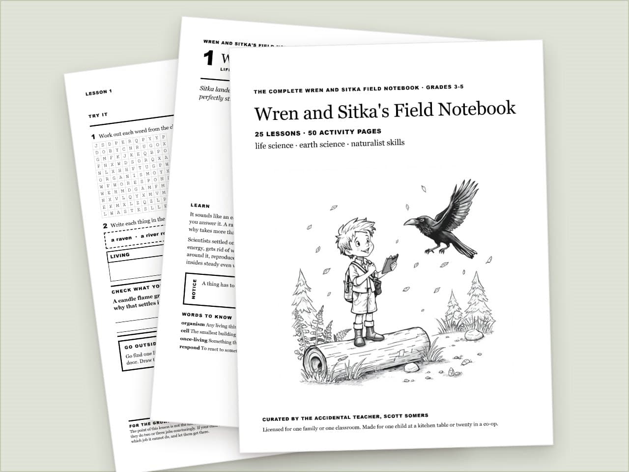 Preview pages from Wren and Sitka's Field Notebook: 25 Nature Science Lessons Bundle, Grades 3-5