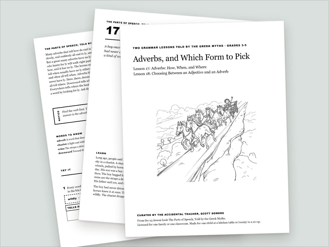 Preview pages from Adverbs and Adjective or Adverb: Two Grammar Lessons, Grades 3-5