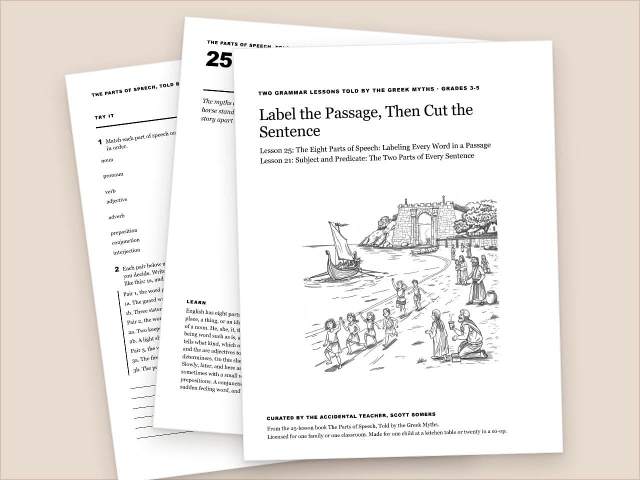 Preview pages from Parts of Speech and Subject Predicate: Two Lessons, Grades 3-5