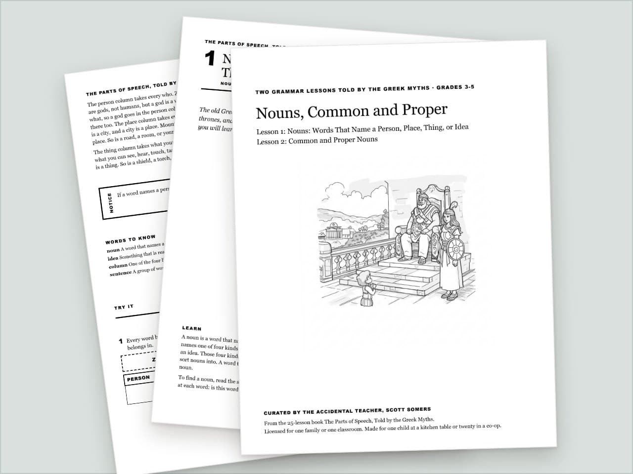 Preview pages from Nouns and Common Proper Nouns: Two Grammar Lessons, Grades 3-5
