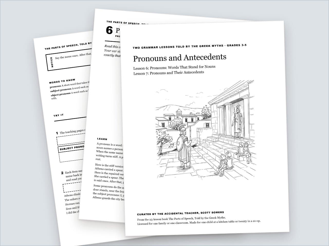 Preview pages from Pronouns and Antecedents: Two Grammar Lessons, Grades 3-5