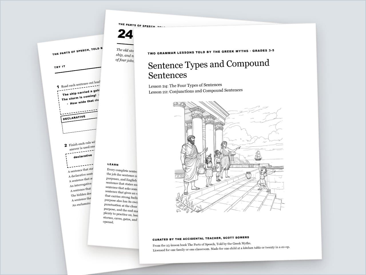 Preview pages from Types of Sentences and Compound Sentences, Grades 3-5